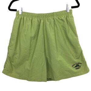 Joe Marlin Unwind Embroidered Flap Pocket Green Lined Swim Trunk Men Size L